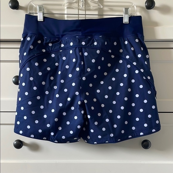 Land’s End Women’s Deep Sea Polka Dot 5” Quick Dry Swim Short w/ Panty - Size 8 - Picture 6 of 8